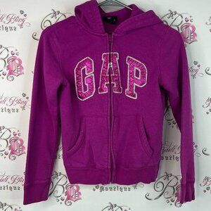 GAP sweater hoodie shiny logo purple Kids Magenta Hoodie